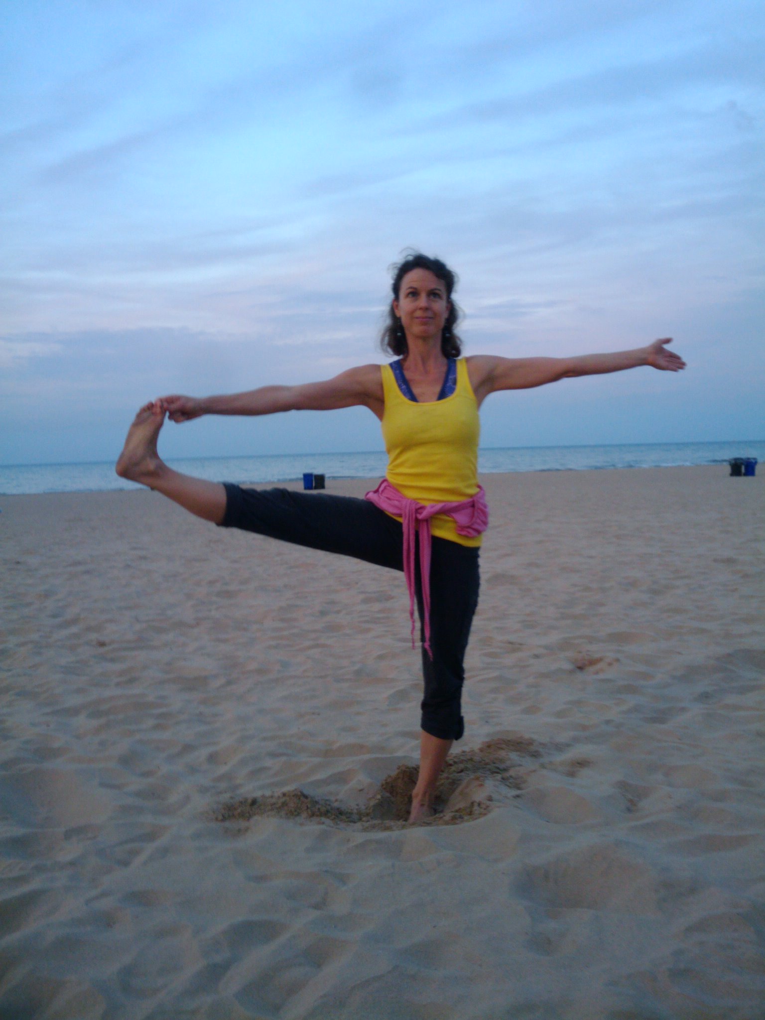 beach yoga